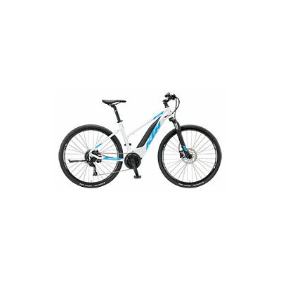 KTM MACINA CROSS 9 A+5 Damen E-Bike 2019 | White Matt+Azzuro
